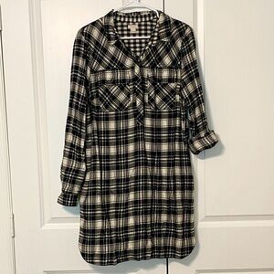 J. Crew Plaid Shirt Dress